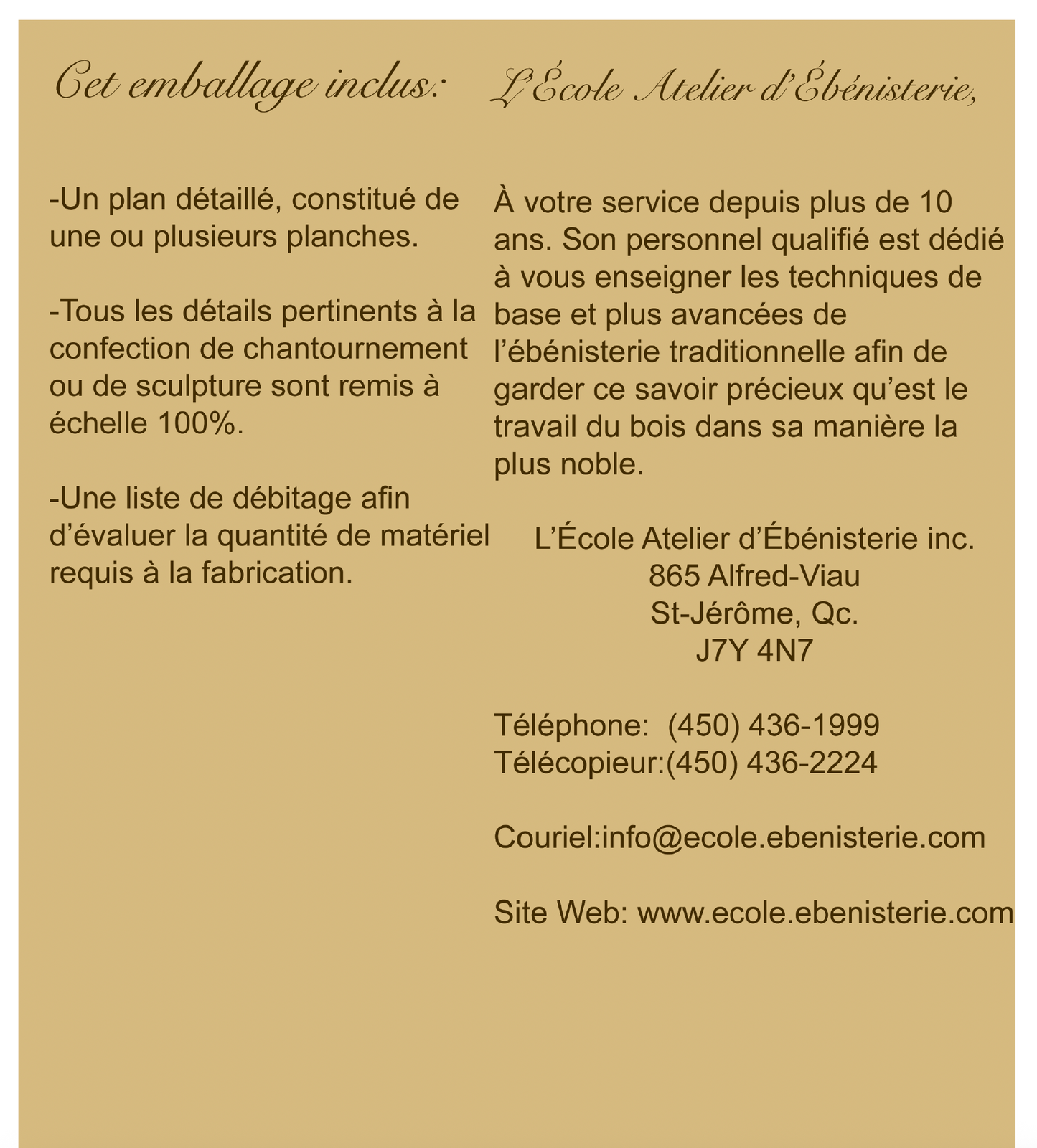 Table console | Plan